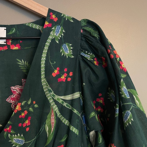 Cara Cara Millbrook Dress Green Pink Floral Size XS‎ Mini Flouncy Chic Feminine - Picture 11 of 16